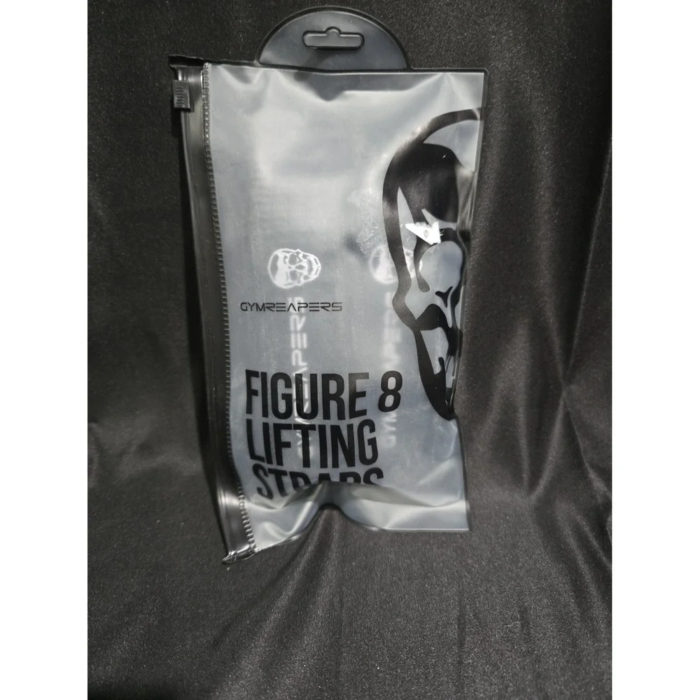 Gymreapers Figure 8 Lifting Straps Black Size Small Deadlift Powerlifting Pair